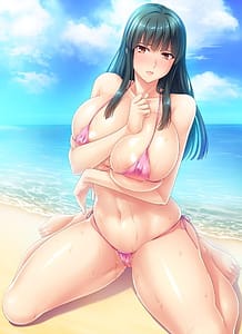 Bakunyuu Mizugi Hitozuma o Beach de Dekachin Nanpa -Kimajime Butte Shiburu no ni Hameru to Iki Makuru Mazo Mesu o Haramase Onaho ni Shitsukeru Natsu: Related Title